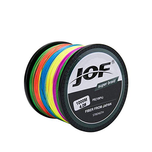 VANWALK 1000 Meter Angelschnur 4-Fach PE Geflochtene Schnüre, 0.32mm, 50LB 22.6K